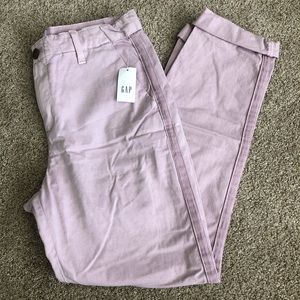 NWT Gap purple girlfriend chino pants size 2